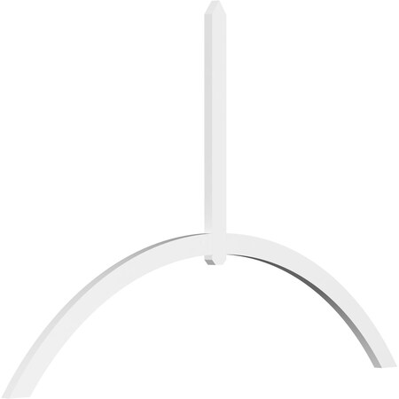 Ekena Millwork Archdale Architectural Grade PVC Gable Bracket, 108"W x 72"H x 2"D x 4"F, 16/12 Pitch GBP108X72X0204ARC00